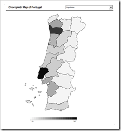 Choropleth Map Template Portugal - click to enlarge