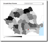 Choropleth Map Romania - click to enlarge