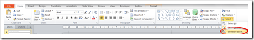 Show Selection Pane