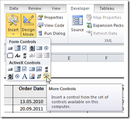 ActiveX Controls - click to enlarge