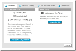 Browse for Shape File - click to enlarge