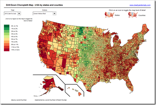 USA by Counties