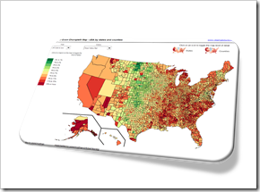Drill Down Choropleth Map USA