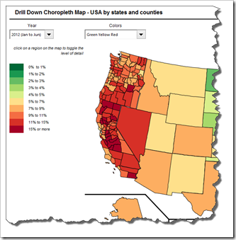 USA West Coast by Counties