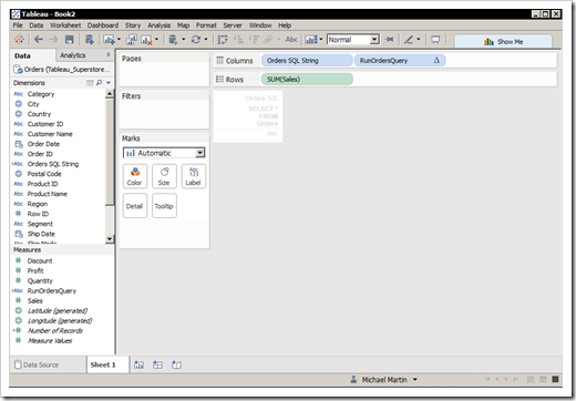 Tableau View 1