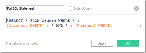 Calcualted Field Full SQL Statement