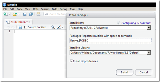 Appendix RStudio Install Packages