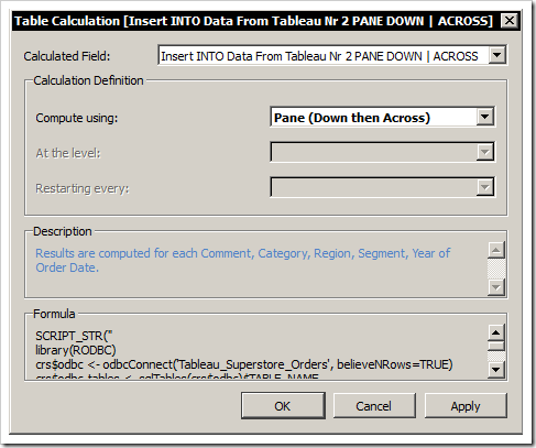 INSERT INTO Table Calculation_ 2