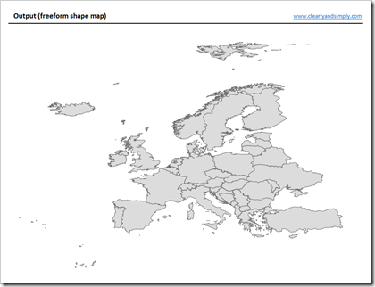 Europe Map Freeform Shapes