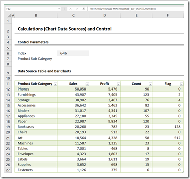 Multiselect Highlight Actions Excel (Calculations) - click to enlarge