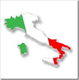 Map and Flag of Italy