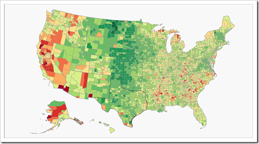 Choropleth Map USA by Counties
