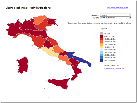 Map of Italy by Regions
