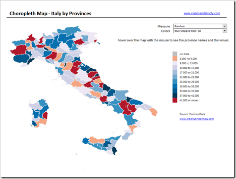Map of Italy by Provinces