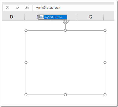 Step 4: Link the picture to the Named Formula