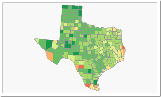 Choropleth Map Texas (old version)