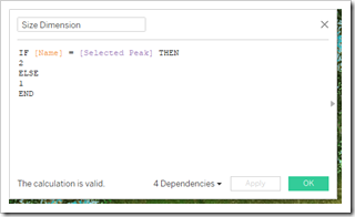 Calculated Field Size Dimension