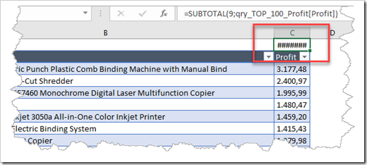 Issue - Autofit Column Width obscures the Subtotal result