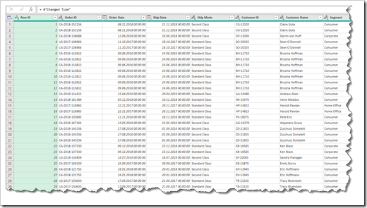 Table Original Data